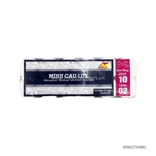 Giấy Vệ Sinh Minh Cầu Lux Xanh Than 12 Cuộn * 5 Lớp